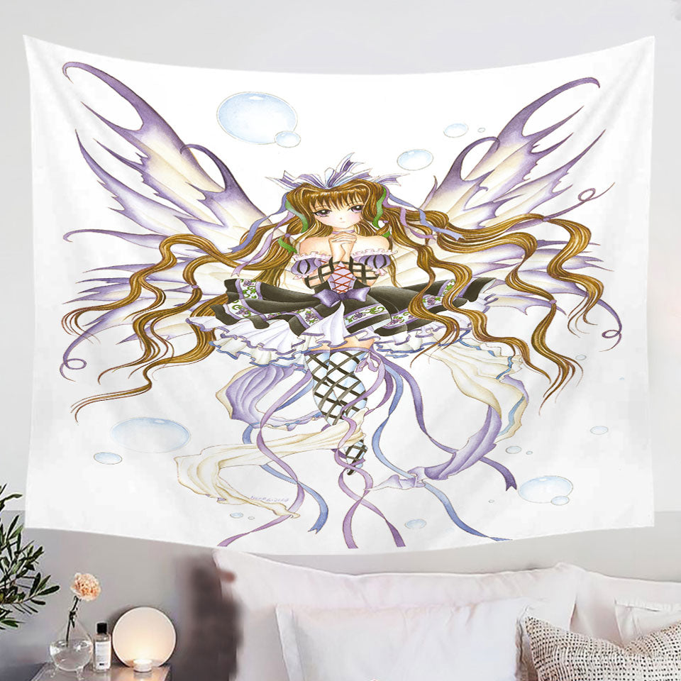 Cool-Fantasy-Wall-Decor-Art-Burgundy-Wine-Fairy