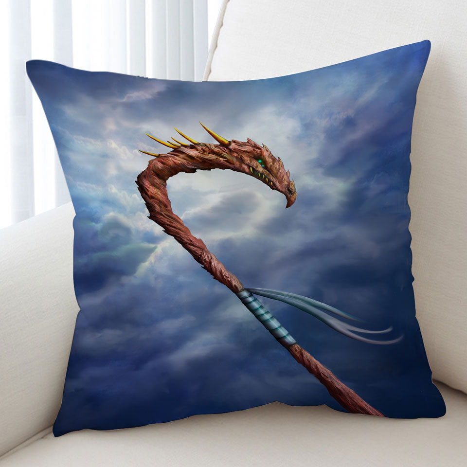 Cool Fantasy Weapon Dragon Spear Throw Cushions