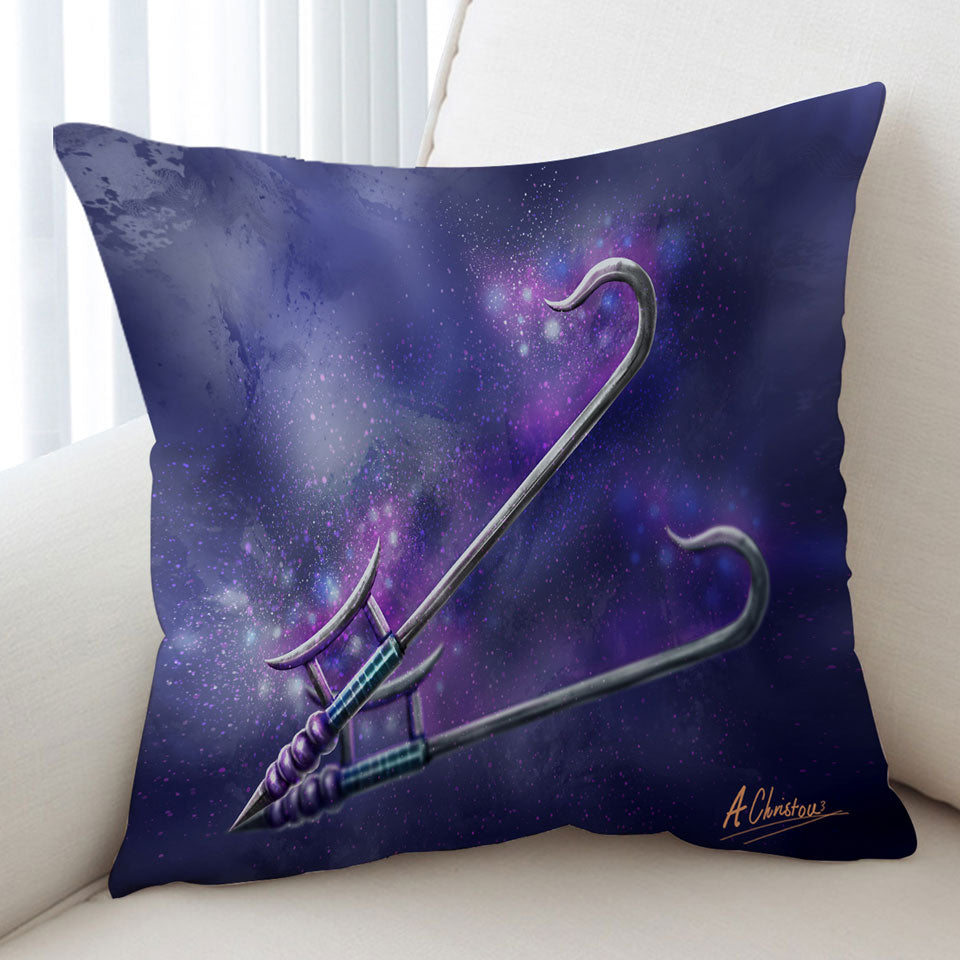 Cool Fantasy Weapon Hook Sword Cushion Cover