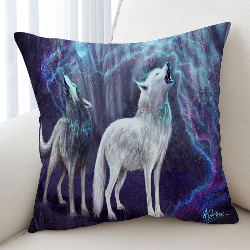 Cool Fantasy Wildlife Wolves Cushion Covers with Animals