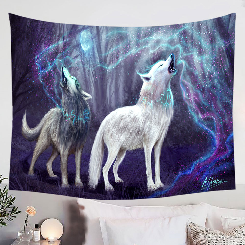 Cool-Fantasy-Wildlife-Wolves-Tapestry-with-Animals