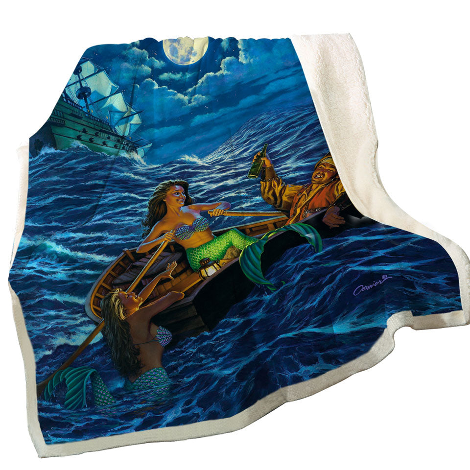 Cool Farewell Party Pirate Ship and Mermaids Throws