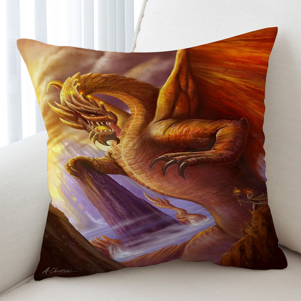 Cool Fiction Artwork Cushion Titan Dragon