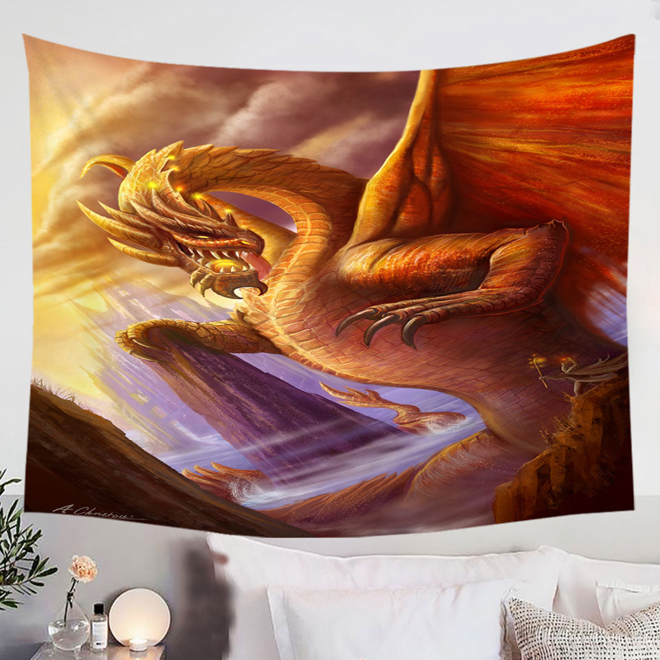 Cool-Fiction-Artwork-Wall-Decor-Titan-Dragon