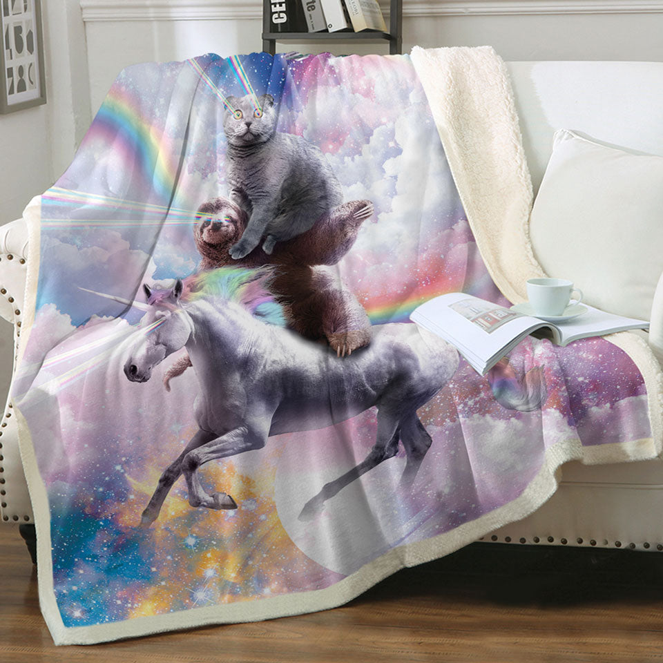 products/Cool-Fleece-Blankets-Galaxy-Cat-on-Sloth-on-Unicorn-in-Space