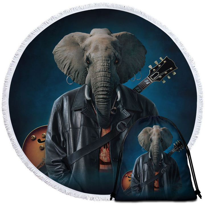 Cool Funny Beach Towels Art Elephice Cooper Elephant