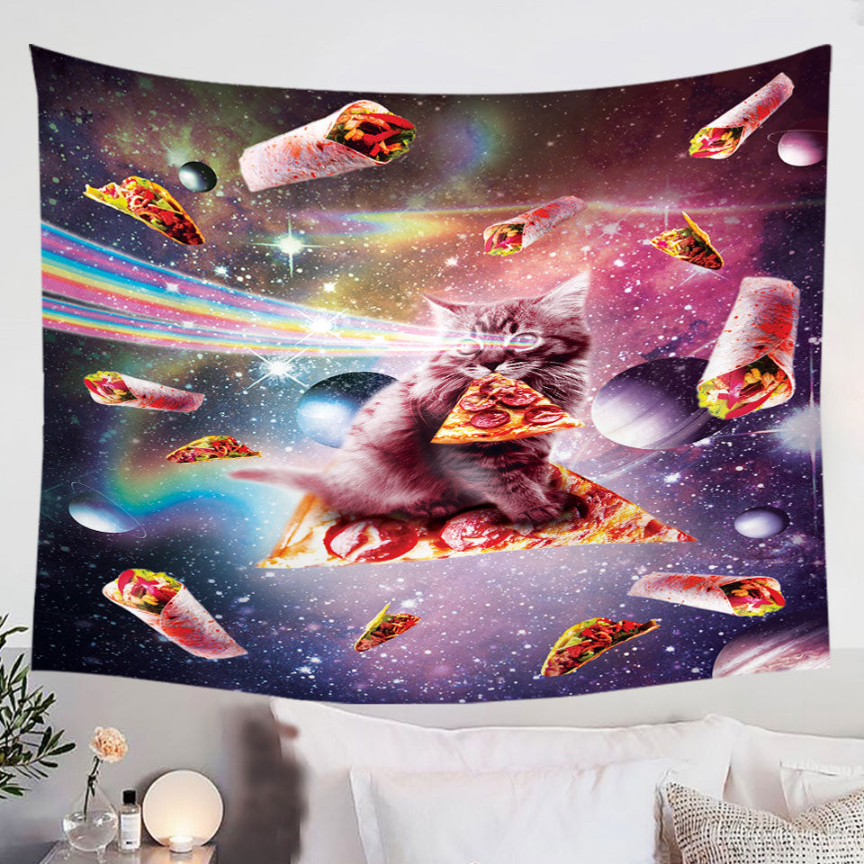 Cool-Funny-Outer-Space-Taco-Burrito-Pizza-Cat-Wall-Decor-Prints