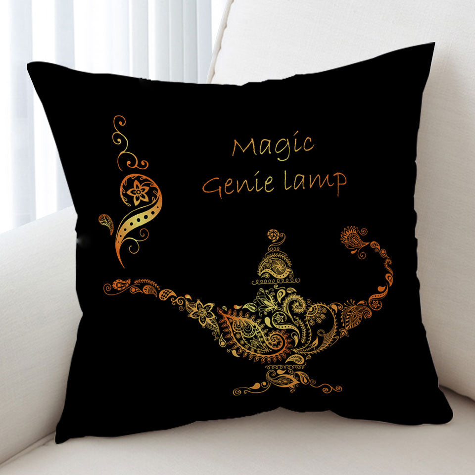 Cool Golden Magical Genie Lamp Cushion