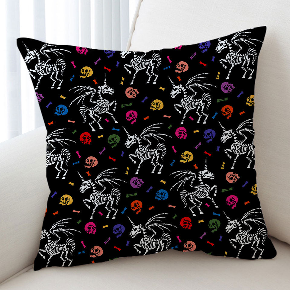 Cool Halloween Decorative Cushions Unicorn Skeletons and Skulls