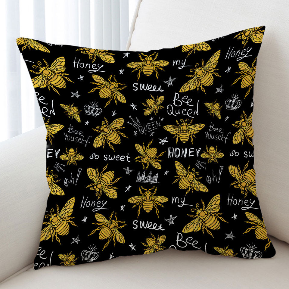 Cool Honey Bees Cushion Covers