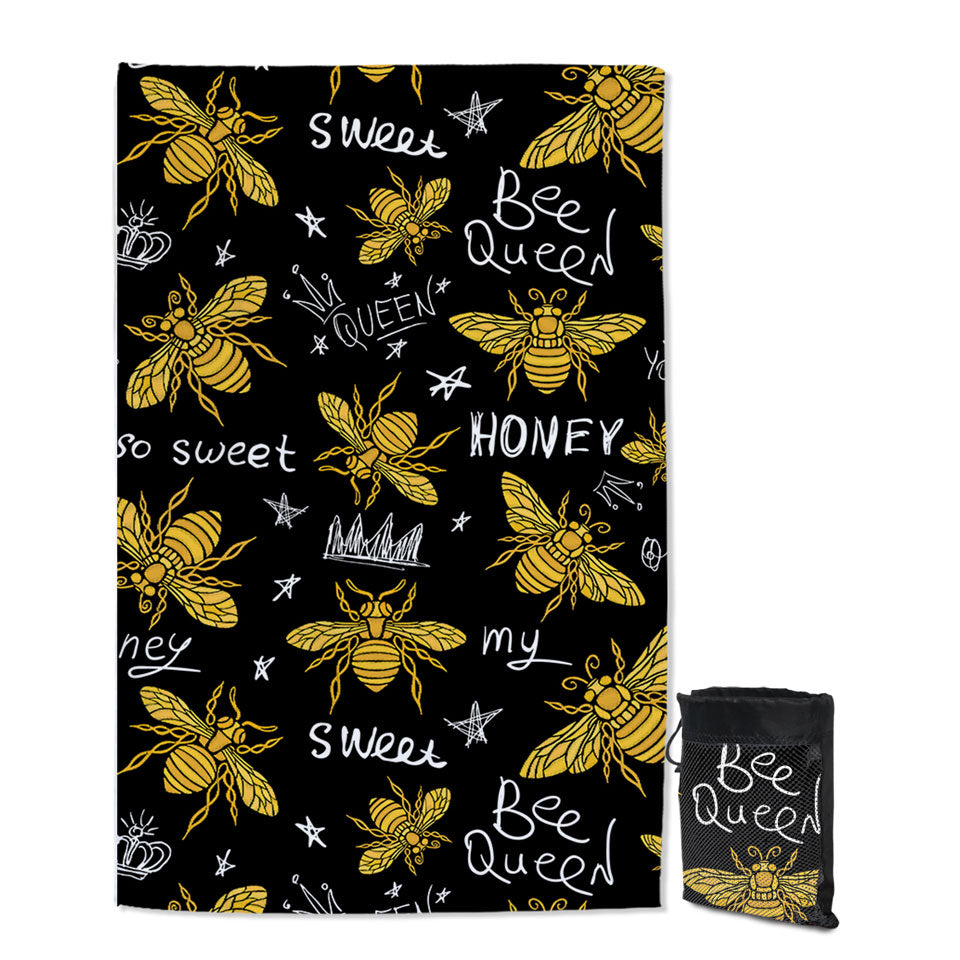 Cool Honey Bees Lightweight Beach Towel