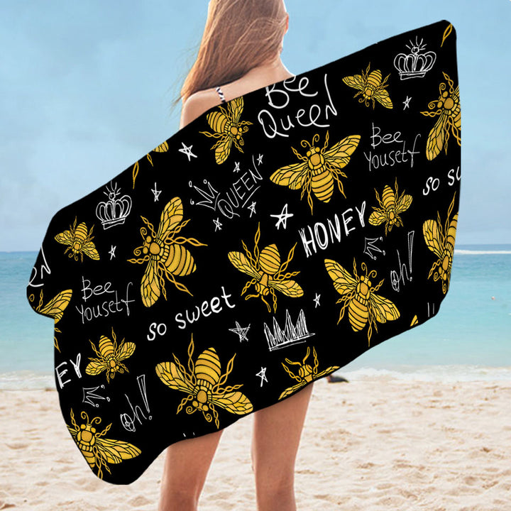 Cool Honey Bees Swimming Towels