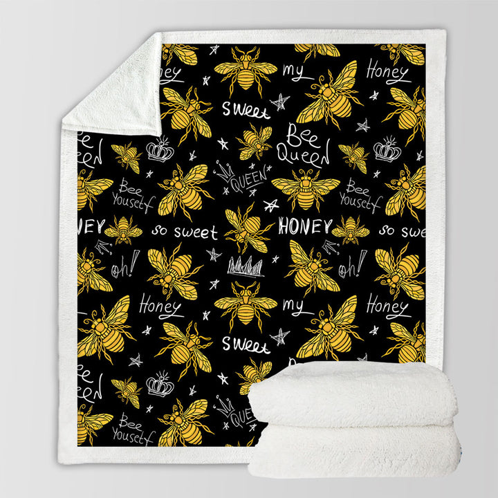 Cool Honey Bees Throws