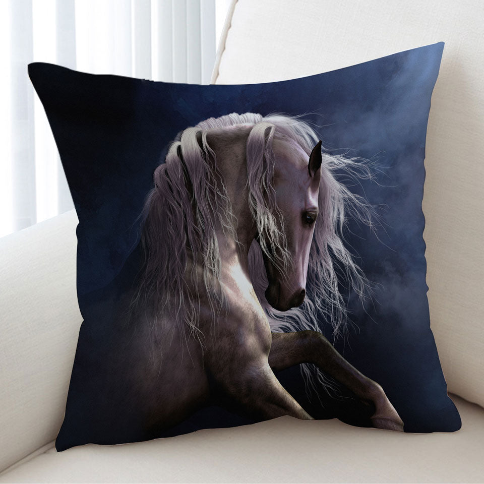 Cool Horse Cushion Covers Thrilling White Horse Silver Ghost