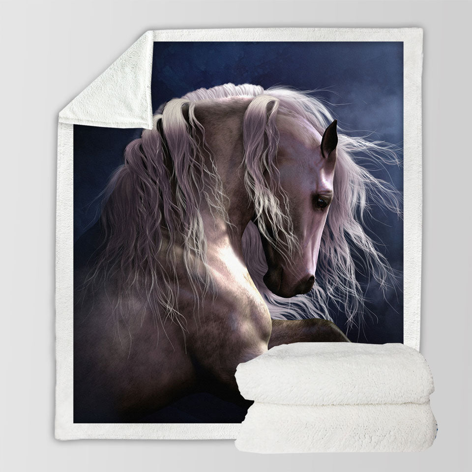 products/Cool-Horse-Sofa-Blankets-Thrilling-White-Horse-Silver-Ghost