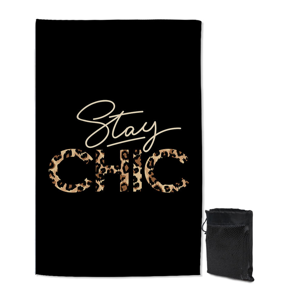 Cool Leopard Pattern Quick Dry Beach Towel Stay Chic