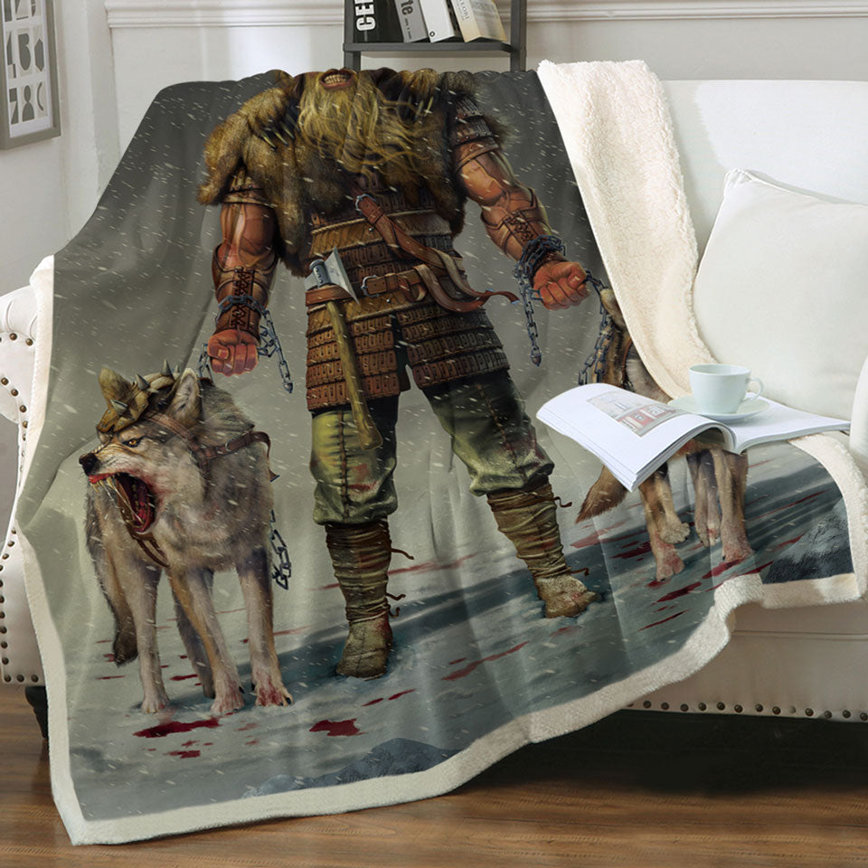 products/Cool-Mens-Throws-Art-Mountain-Viking-and-Wolves