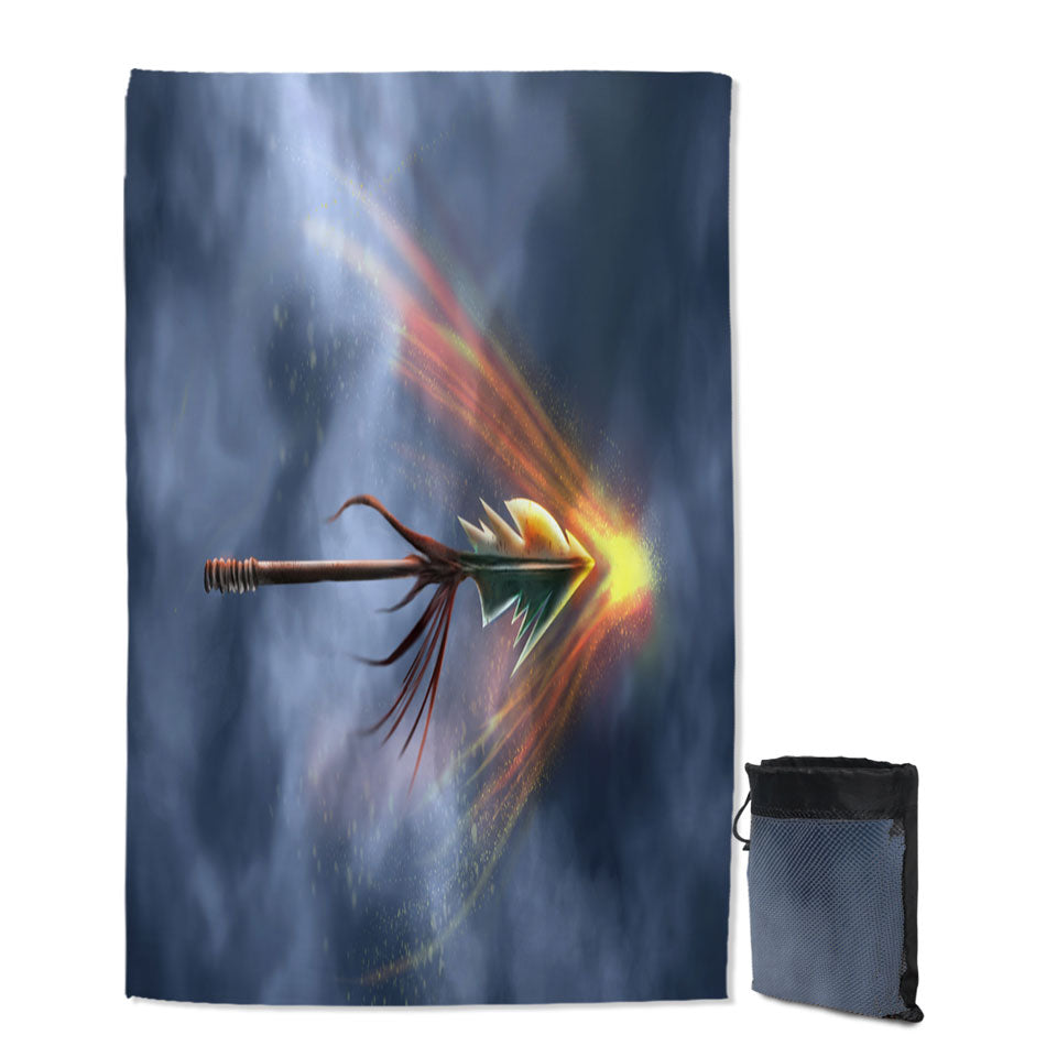 Cool Microfiber Towels For Travel Fantasy Weapon Spear of Shield