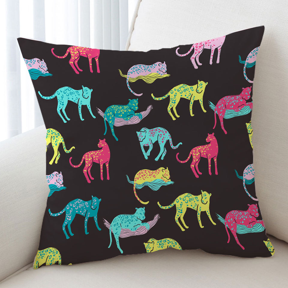 Cool Multi Colored Cushion Covers with Leopards