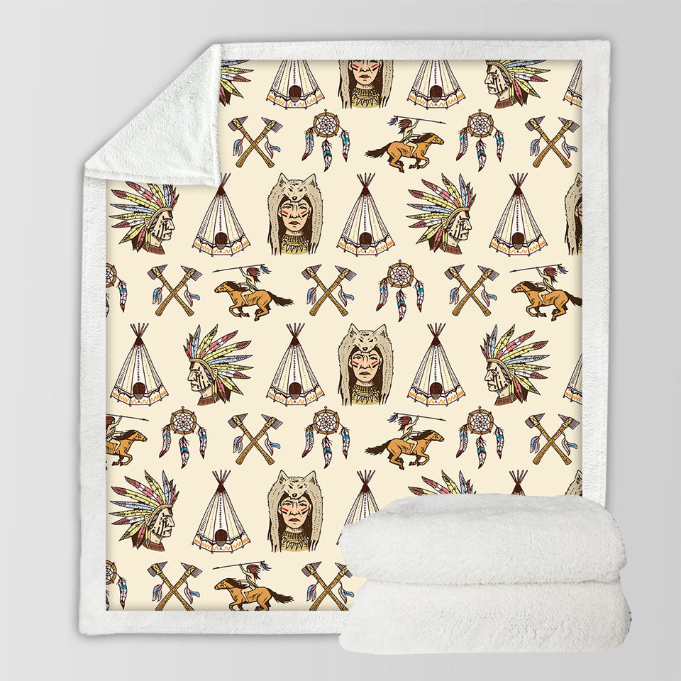 Cool Native American Fleece Blankets