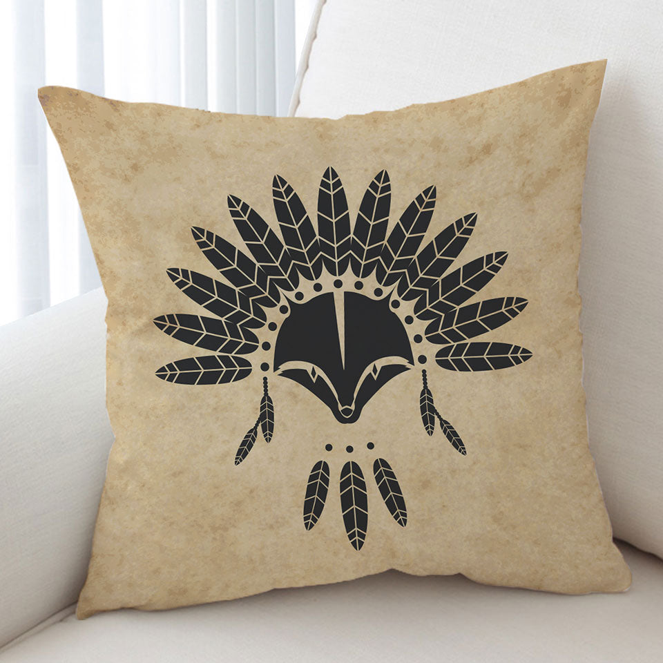 Cool Native American Raccoon Cushion Cover