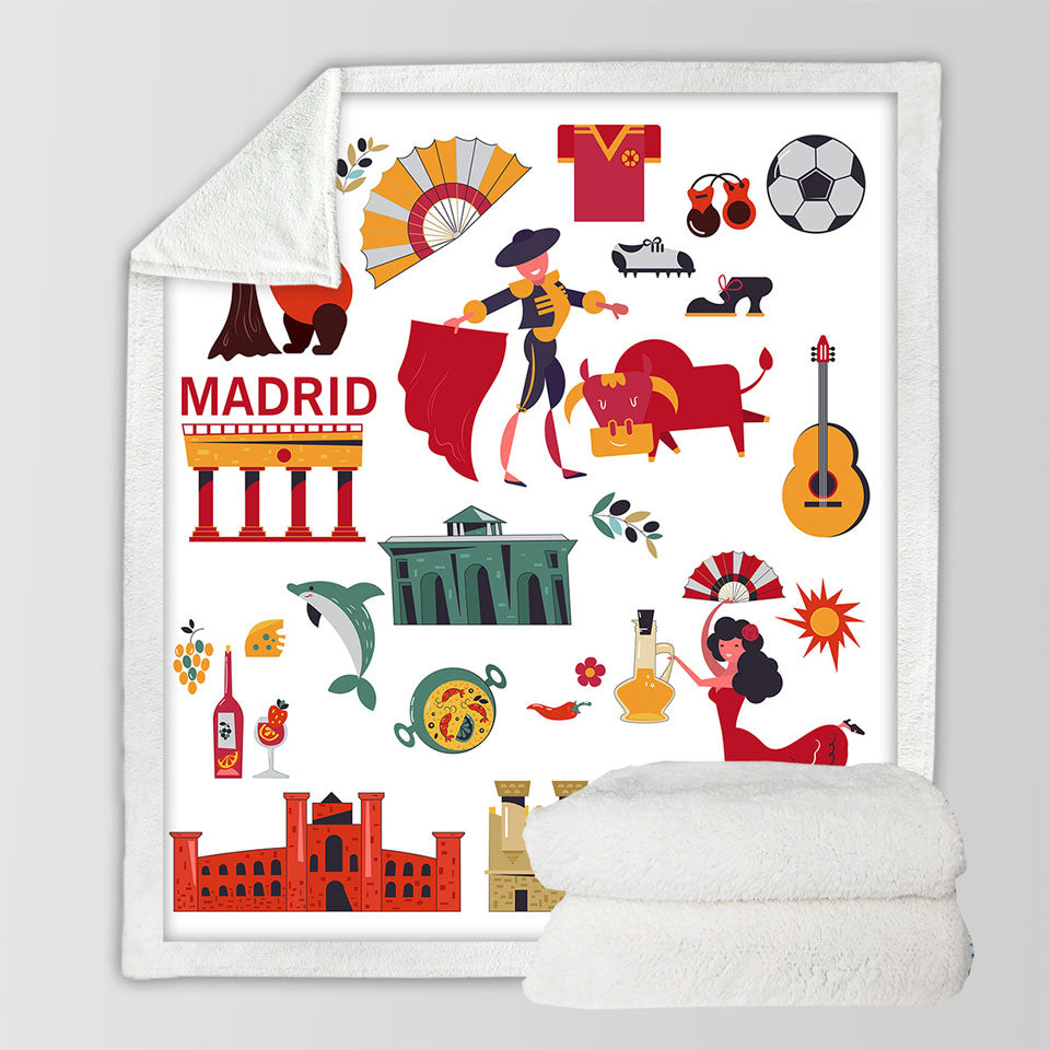 Cool Pattern Couch Blankets Madrid Spain Attractions