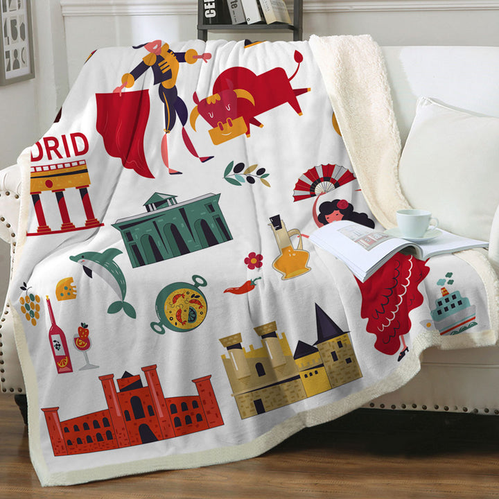 Cool Pattern Couch Throws of Madrid Spain Attractions