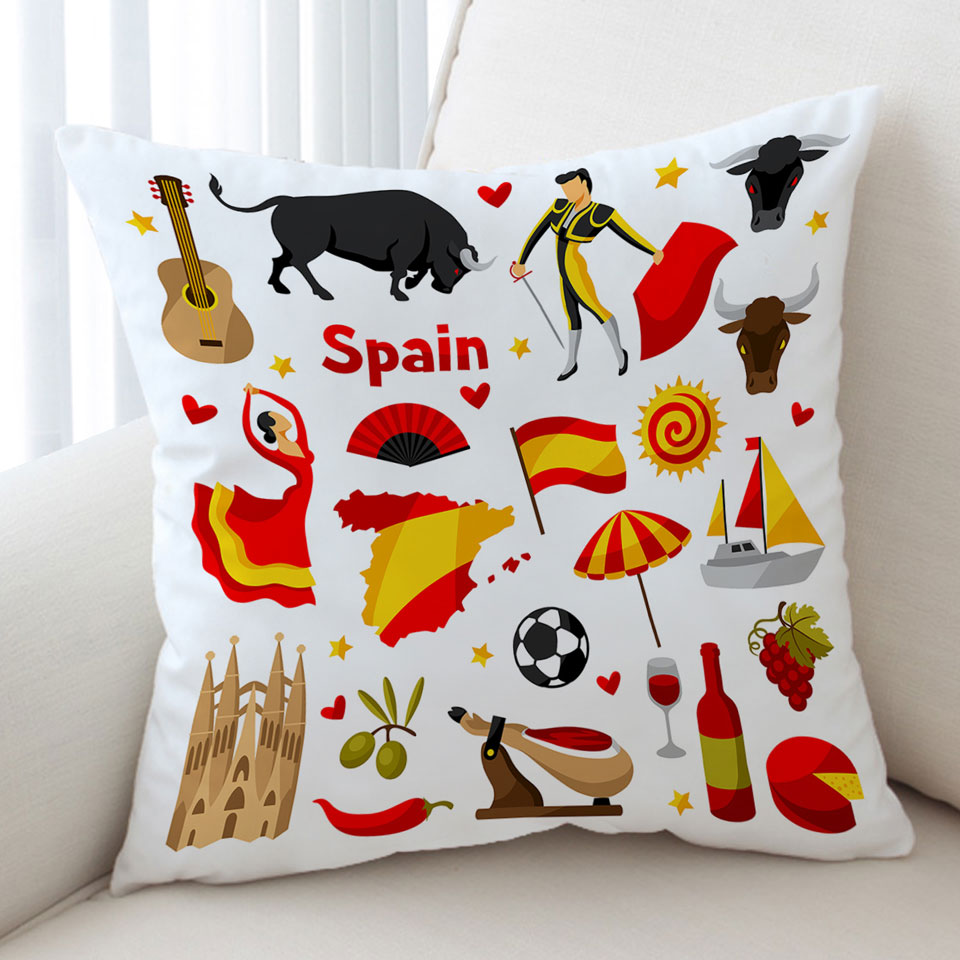 Cool Pattern Cushions with Spain Attractions