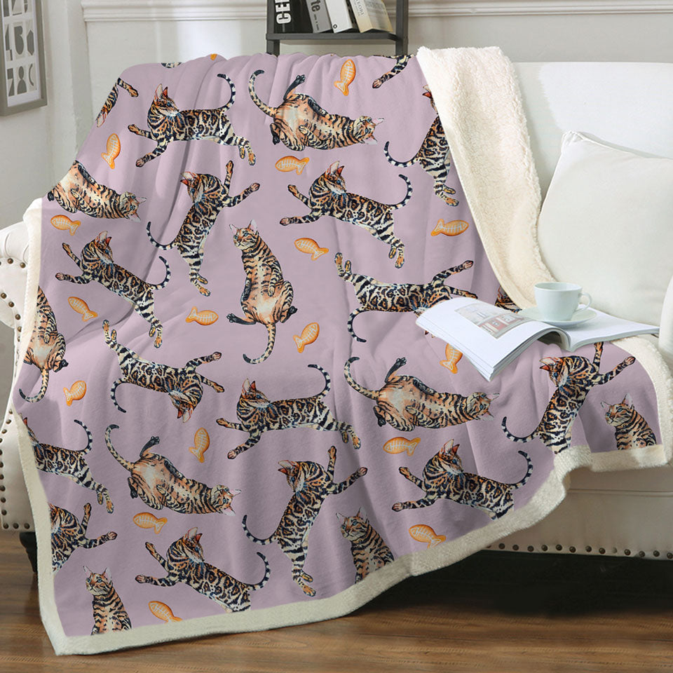 Cool Pattern Tiger Cat Couch Throws