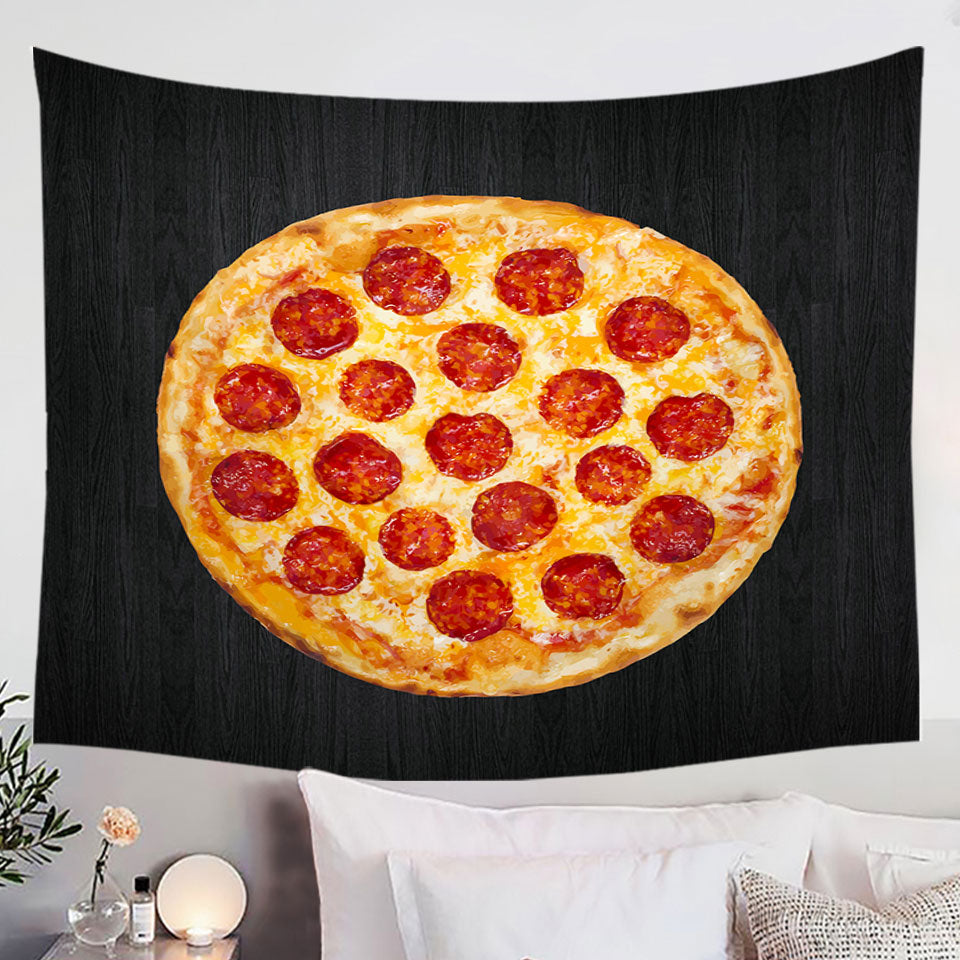 Cool Pepperoni Pizza Wall Decor Tapestry