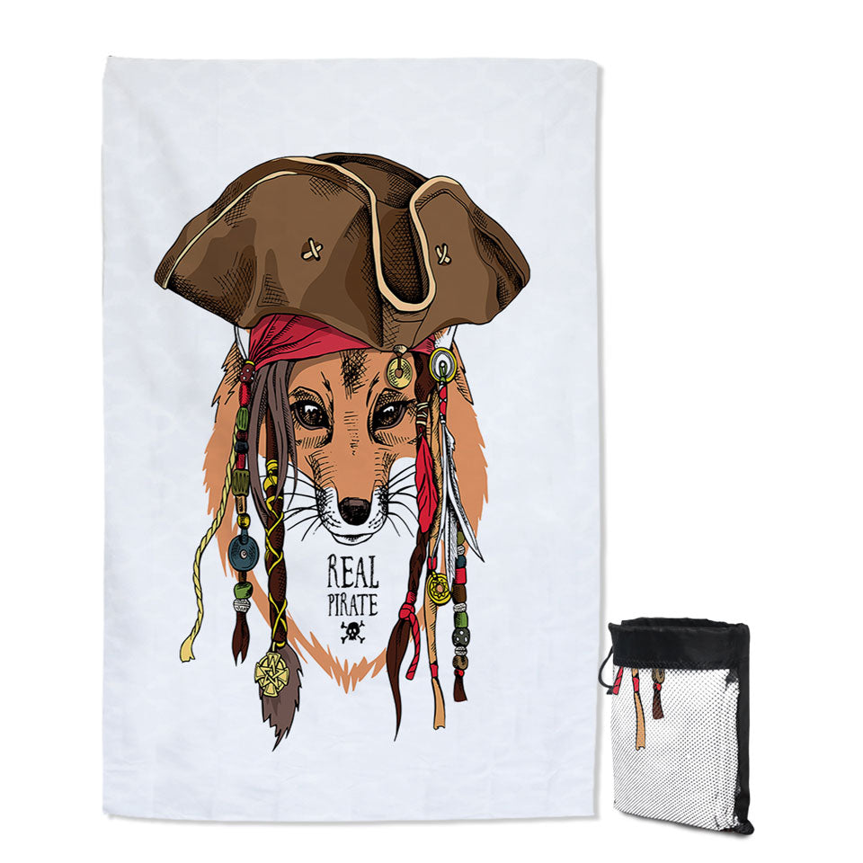 Cool Pirate Fox Beach Towels