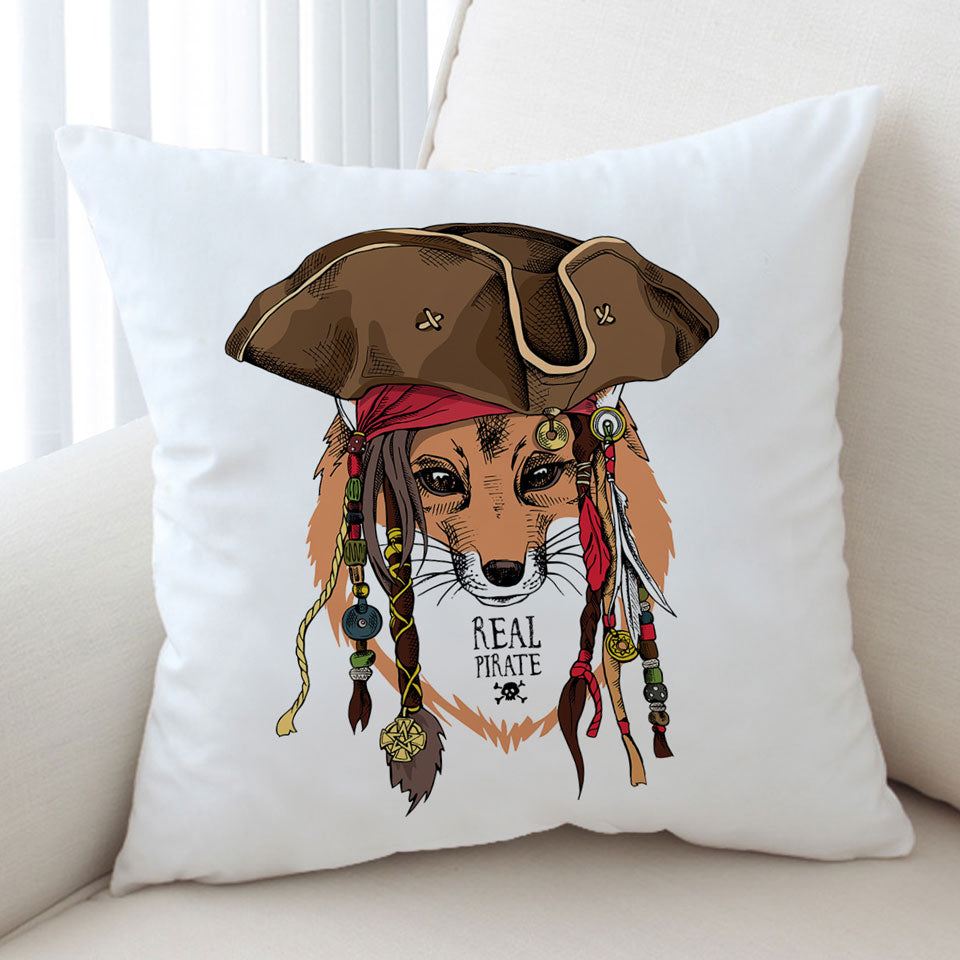 Cool Pirate Fox Cushion Covers for Boys