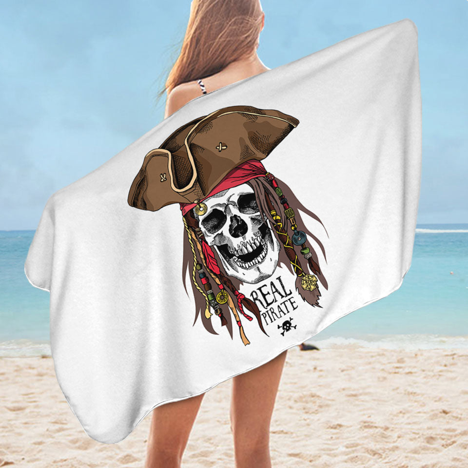 Cool Pirate Skull Beach Towels