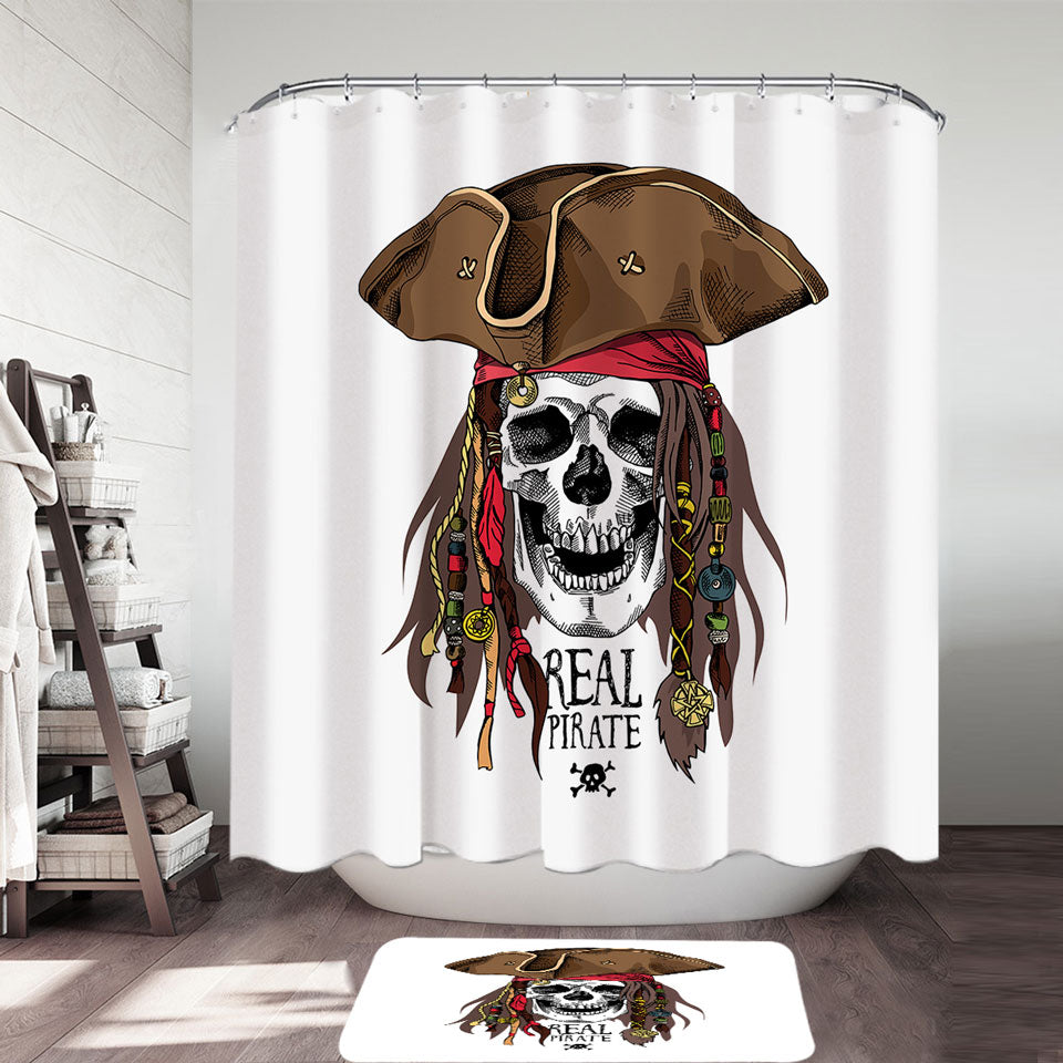 Cool Pirate Skull Shower Curtains