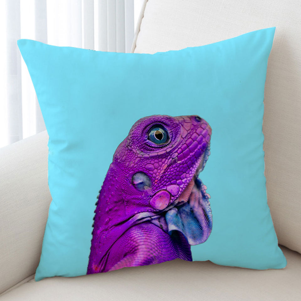 Cool Purple Dragon Lizard Cushion