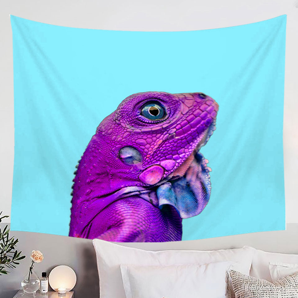 Cool Purple Dragon Lizard Wall Decor Tapestry