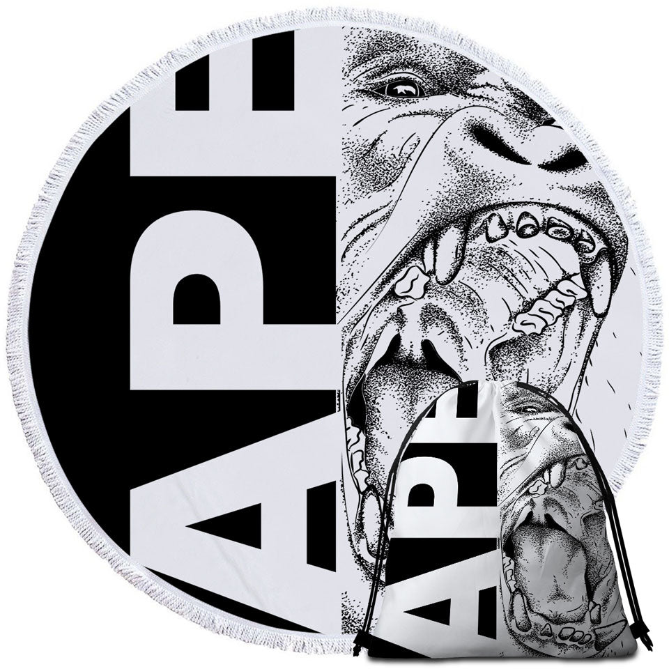 Cool Round Towel with Ape