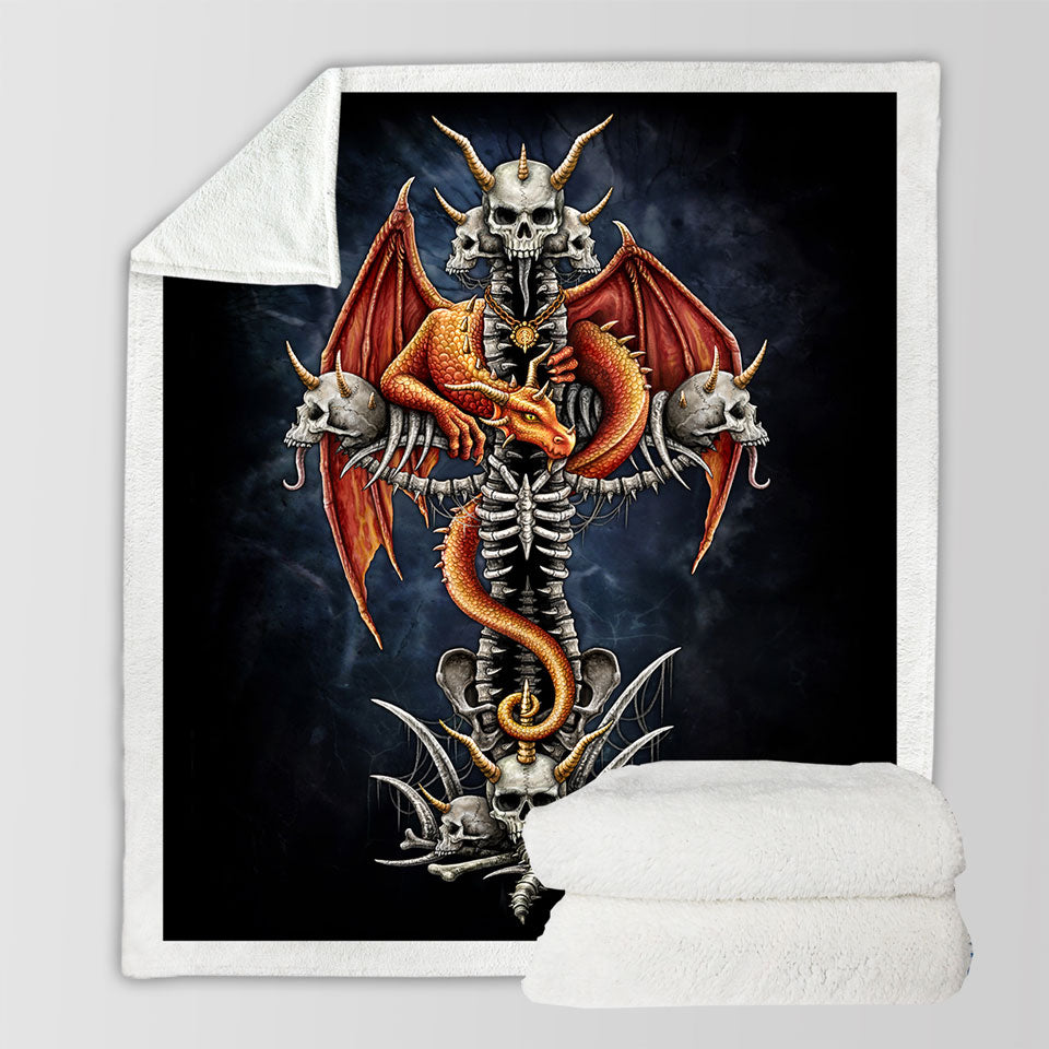 products/Cool-Scary-Fantasy-Skulls-Dragons-Cross-Throws-Blanket