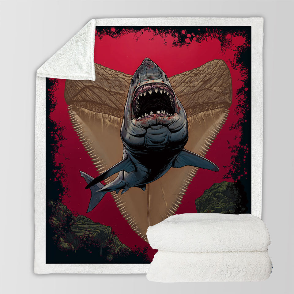 products/Cool-Scary-Marine-life-Art-Frightening-Shark-Sherpa-Blanket