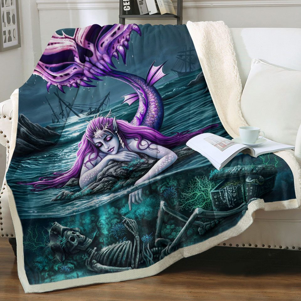 products/Cool-Scary-Ocean-Art-Skeleton-and-Mermaid-Throw-Blanket