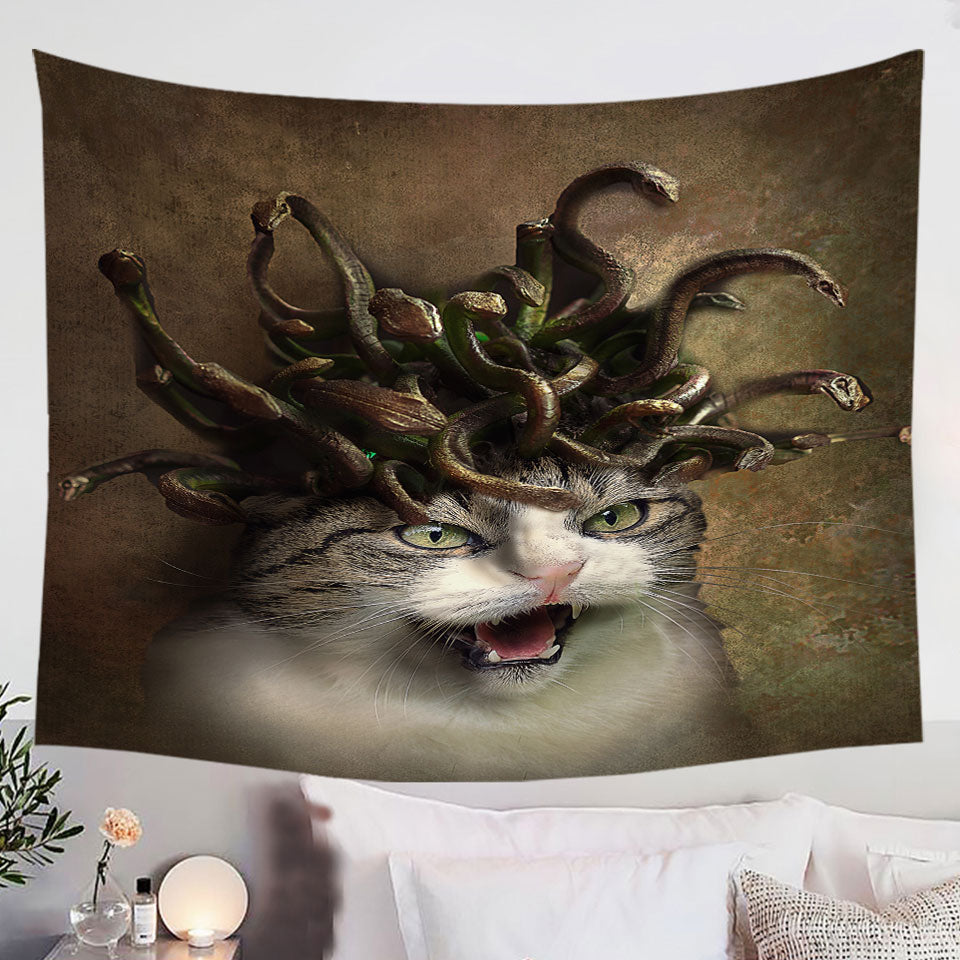Cool-Scary-Tapestry-Fantasy-Art-Meowdusa-the-Medusa-Cat