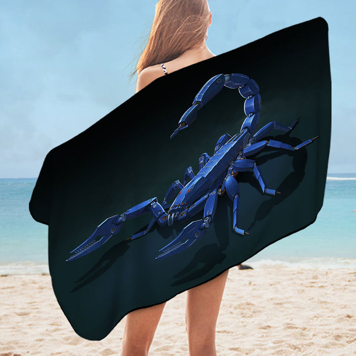 Cool Science Fiction Art Metal Scorpion Pool Towels