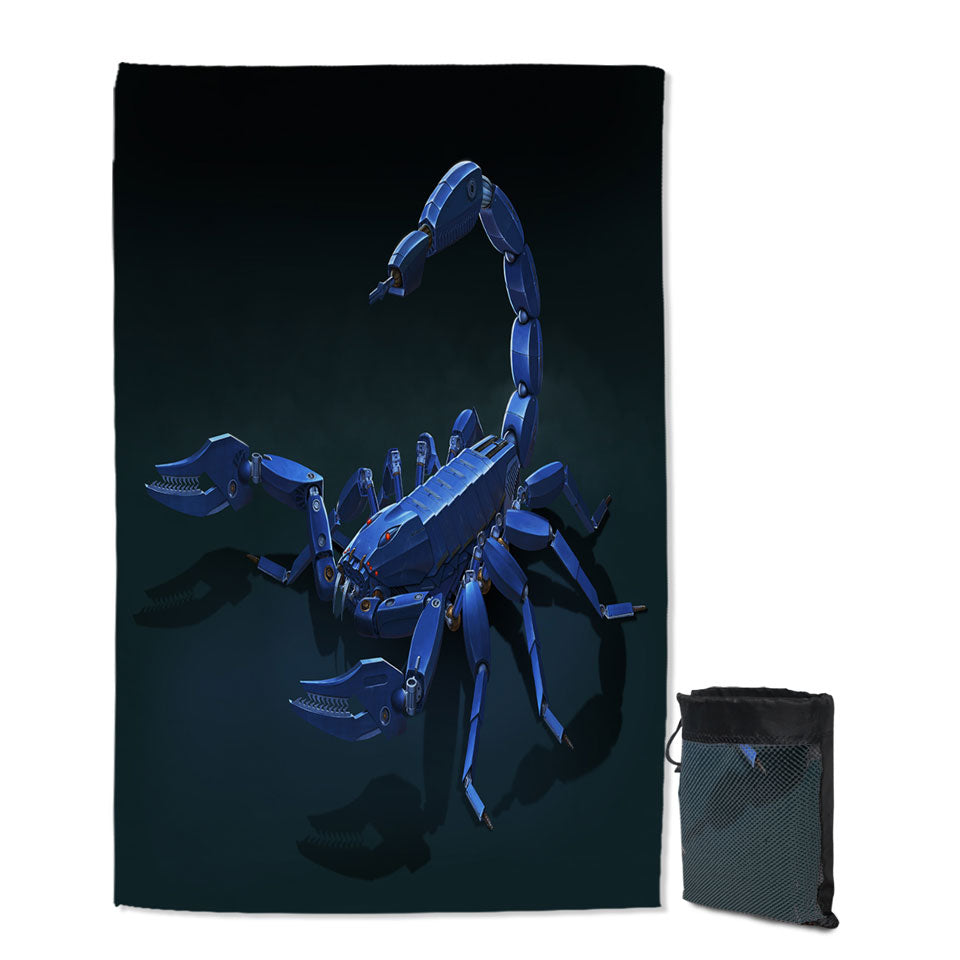 Cool Science Fiction Art Metal Scorpion Quick Dry Beach Towel