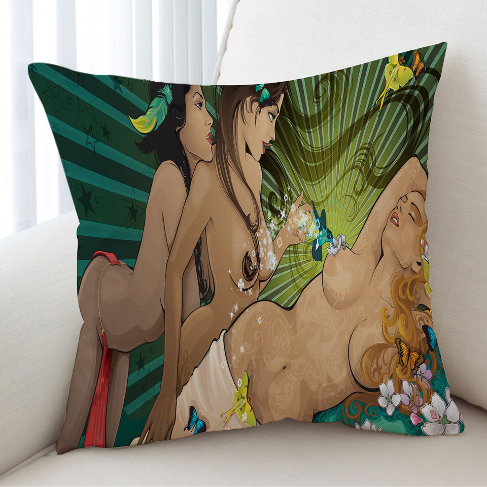 Cool Sexy Art for Decorative Cushions Mens Odalisque