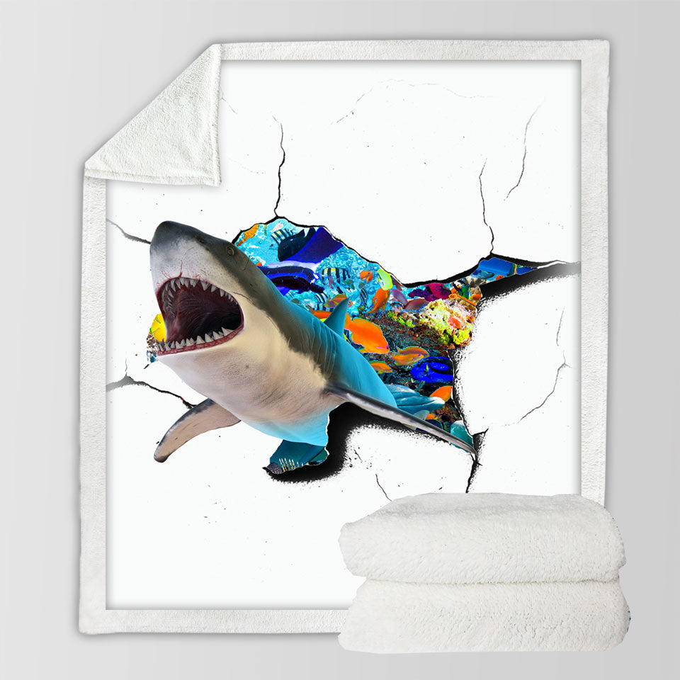 products/Cool-Shark-Sherpa-Blanket-Cracked-Wall