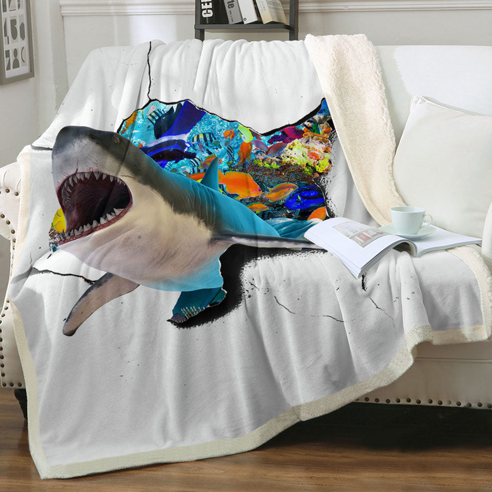products/Cool-Shark-Throw-Blanket-Cracked-Wall