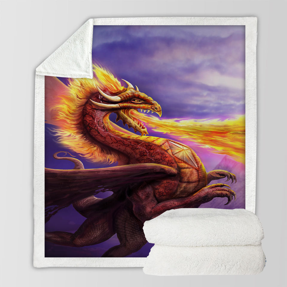 products/Cool-Sherpa-Blanket-Art-Dragon-Flame