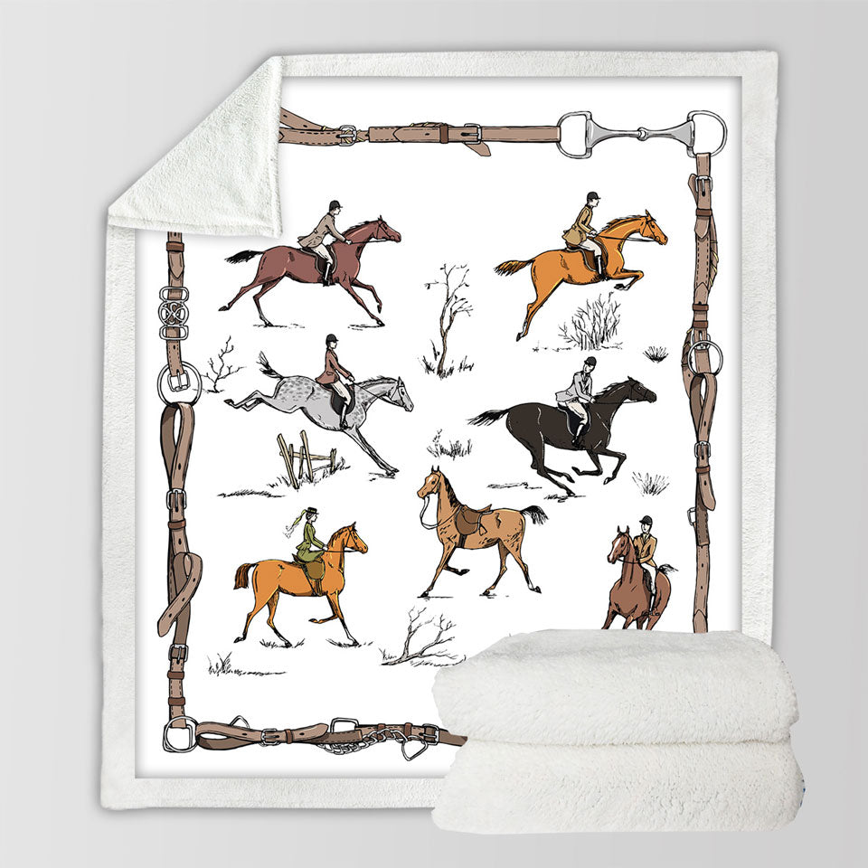 Cool Sherpa Blanket Horse Riding Pattern