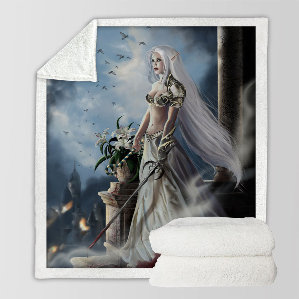 products/Cool-Sofa-Blankets-Fantasy-Art-the-Prophecy-Beautiful-Elf-Girl