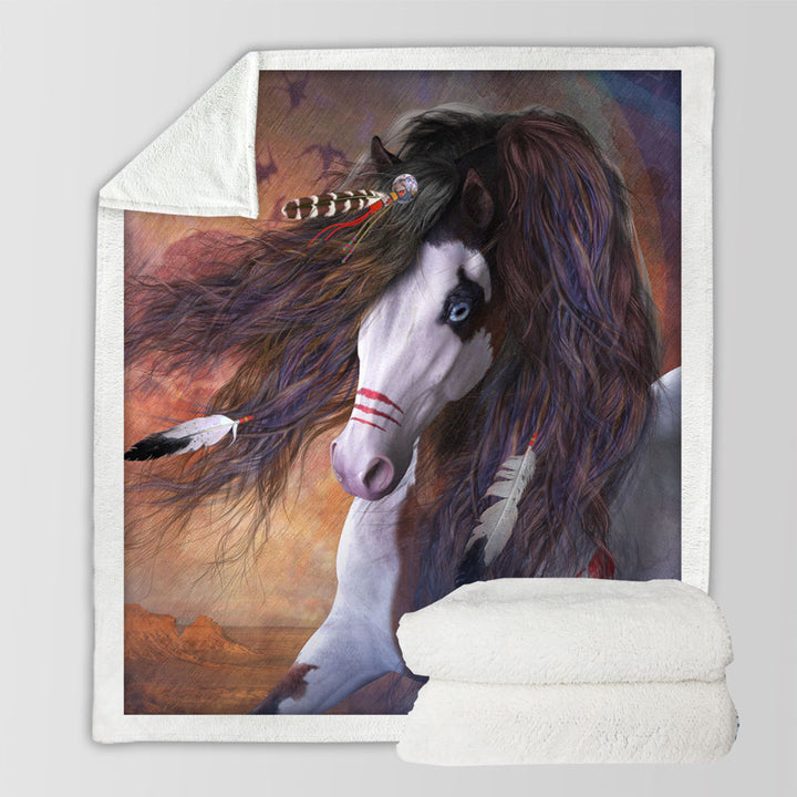 products/Cool-Sofa-Blankets-Horses-Art-Pawnee-Brave-Horse